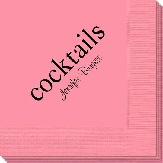 Big Word Cocktails Napkins
